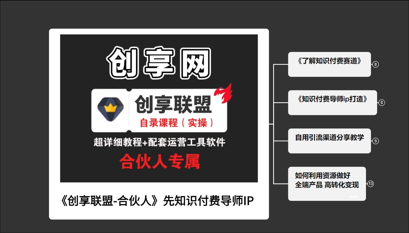 图片[4]-猴哥项目网合伙人 3天时间打造一个知识付费导师IP开始盈利-猴哥项目网