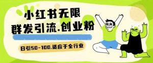 小红书一天引流一二百创业粉技术 可引全行业精准粉玩法【揭秘】-猴哥项目网