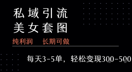 私域卖套图每天3-5单 每单利润99-2张+-猴哥项目网