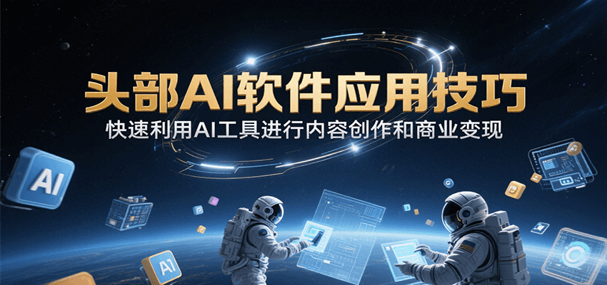 头部AI软件应用技巧，快速利用AI工具进行内容创作和商业变现-猴哥项目网