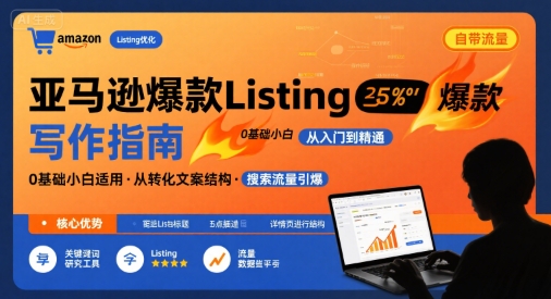 亚马逊爆款Listing写作方法，亚马逊0基础小白也能写爆款自带流量的Listing-猴哥项目网
