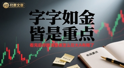 付费文章：字字如金 皆是重点， 看完后 你就清楚该怎么在大A布局了-猴哥项目网