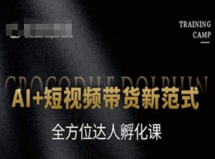 AI+短视频带货新范式，全方位达人孵化课-猴哥项目网