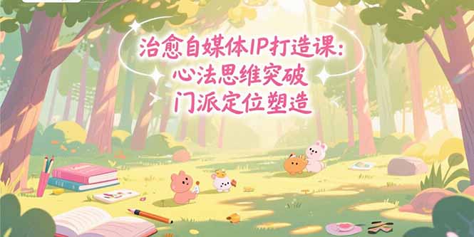 治愈自媒体IP打造课：心法思维突破，门派定位塑造，商业闭环搭建-猴哥项目网