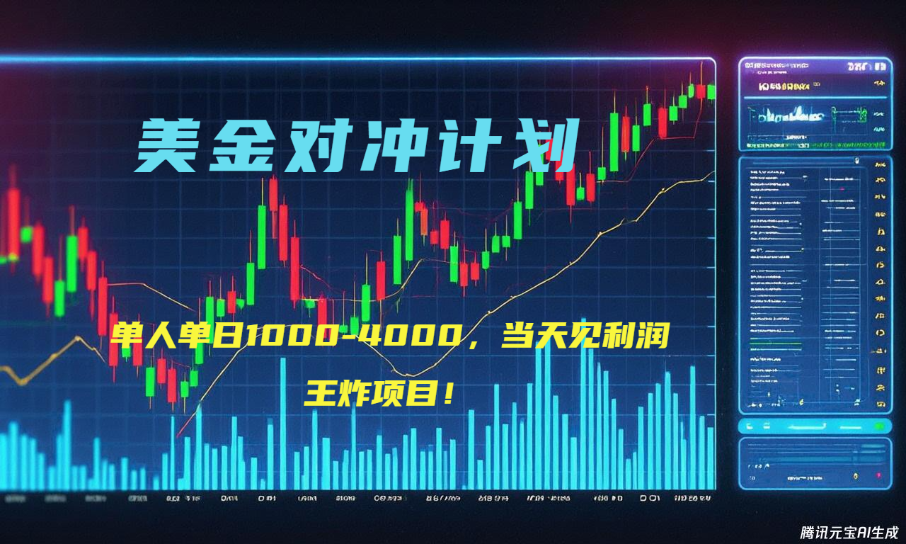 2025年最暴力项目“美金先登计划”最新最强对冲战法，每日实际收益1K-4K-猴哥项目网