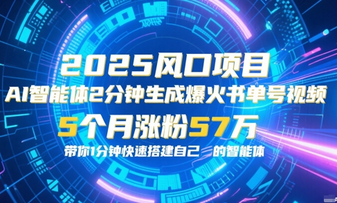 AI智能体2分钟一键生成爆火书单号原创视频，5个月涨粉57w，带你零代码1分钟搭建智能体-猴哥项目网