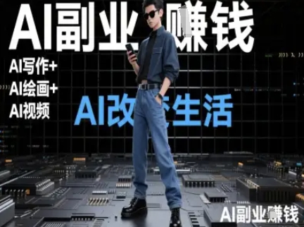 AI改变生活(Ai写作+AI绘画+Ai视频)，AI副业挣钱-猴哥项目网