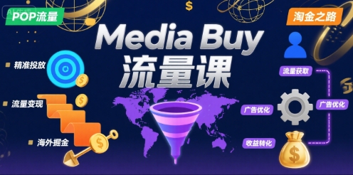 Media Buy之POP流量课，带你开启海外Media Buy淘金之路-猴哥项目网