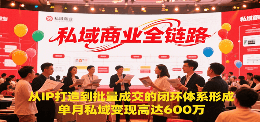 私域商业全链路，从IP打造到批量成交的闭环体系形成，单月私域变现600万-猴哥项目网