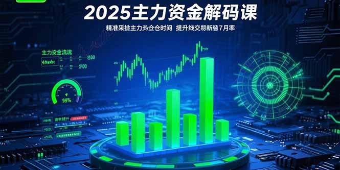 2025主力资金解码课：精准捕捉主力建仓时机，提升短线交易胜率(更新7月-猴哥项目网