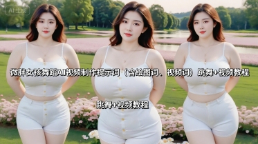 微胖女孩舞蹈AI视频制作提示词(含绘图词、视频词) 跳舞+视频教程-猴哥项目网