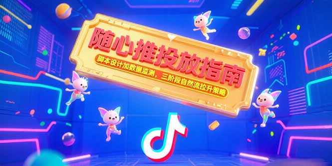 随心推投放指南，脚本设计加数据监测，三阶段自然流拉升策略-猴哥项目网