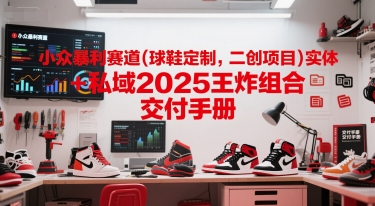 小众暴利赛道(球鞋定制，二创项目)实体+私域2025王炸组合 交付手册-猴哥项目网