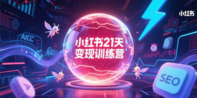 小红书21天变现训练营，AIGC工具高效应用，SEO优化核心技巧-猴哥项目网