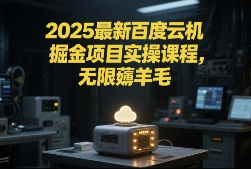 2025最新百度云机掘金项目实操课程单窗口保底5-10元月收益单窗口150+【揭秘】-猴哥项目网