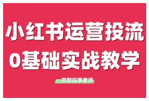 小红书运营投流，小红书广告投放从0到1的实战课，学完即可开始投放(更新)-猴哥项目网