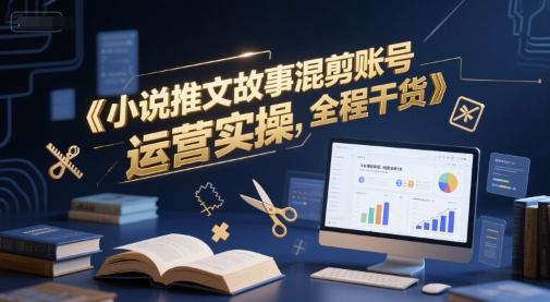 小说推文故事混剪账号运营实操，全程干货-猴哥项目网
