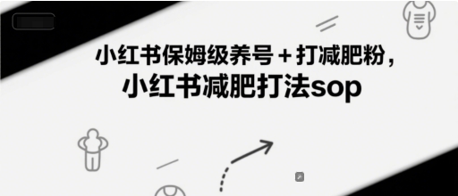 小红书保姆级养号+打减肥粉，小红书减肥打法sop-猴哥项目网