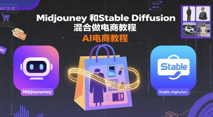 Midjourney和Stable Diffusion混合做电商教程-ai电商教程-猴哥项目网