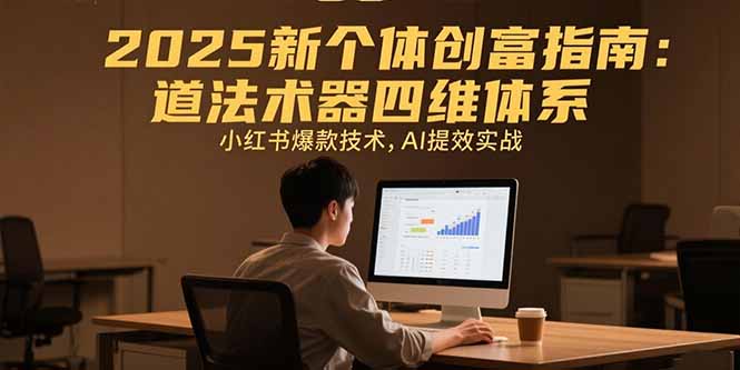 2025新个体创富指南：道法术器四维体系，小红书爆款技术，AI提效实战-猴哥项目网