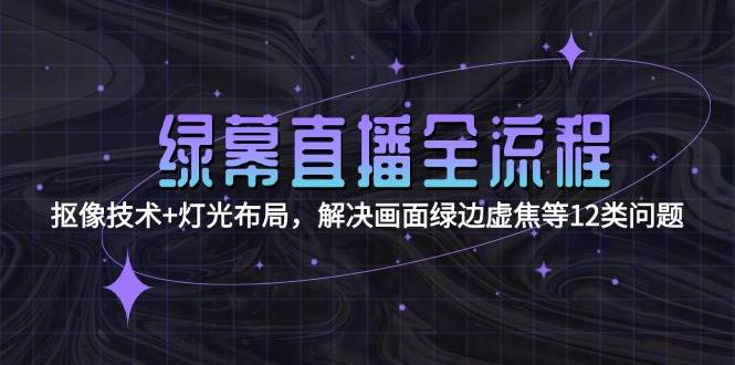 绿幕直播全流程：抠像技术+灯光布局，解决画面绿边虚焦等12类问题-猴哥项目网