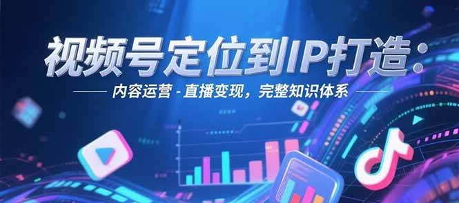 视频号定位到IP打造：账号搭建-内容运营-直播变现，完整知识体系-猴哥项目网