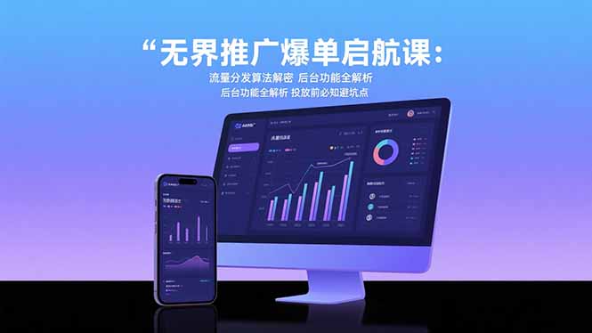 无界推广爆单启航课：流量分发算法解密 后台功能全解析 投放前必知避坑点-猴哥项目网