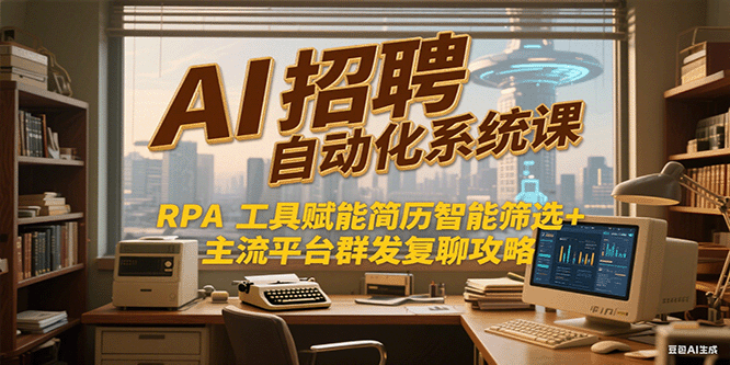 AI招聘自动化系统课，RPA工具赋能简历智能筛选+主流平台群发复聊全攻略-猴哥项目网