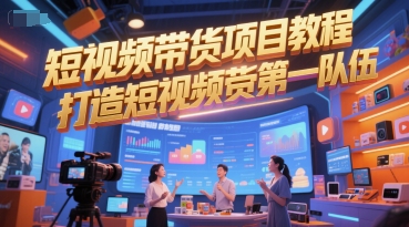 短视频带货项目教程，打造短视频带货第一队伍-猴哥项目网
