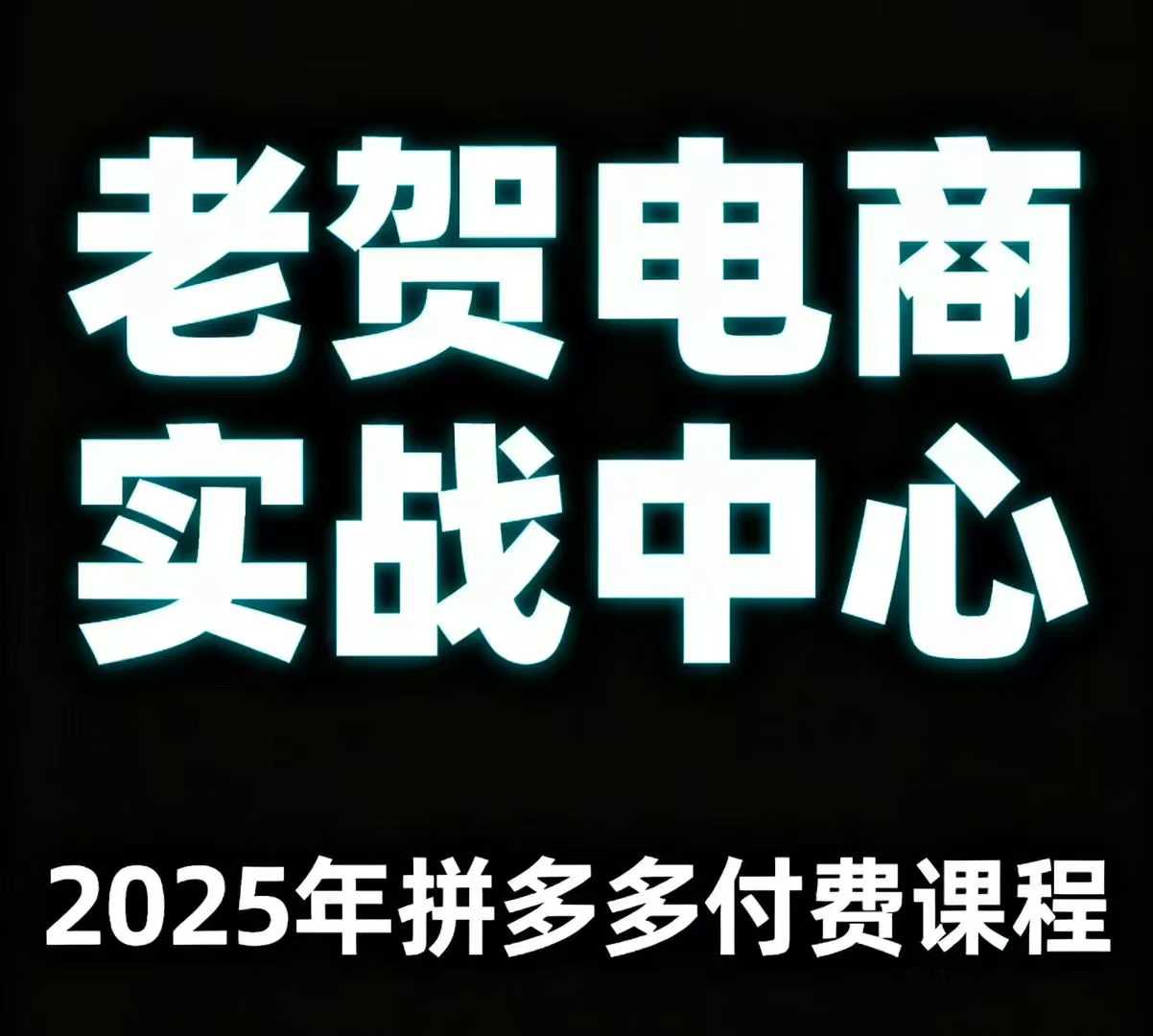 老贺电商2025年拼多多付费课程，用通俗易懂的方法告诉你多多怎么玩-猴哥项目网