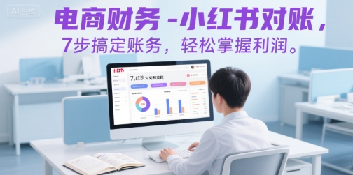 电商财务-小红书对账，7步搞定账务，轻松掌握利润-猴哥项目网