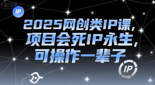2025网创类IP课，项目会死IP永生，可操作一辈子-猴哥项目网