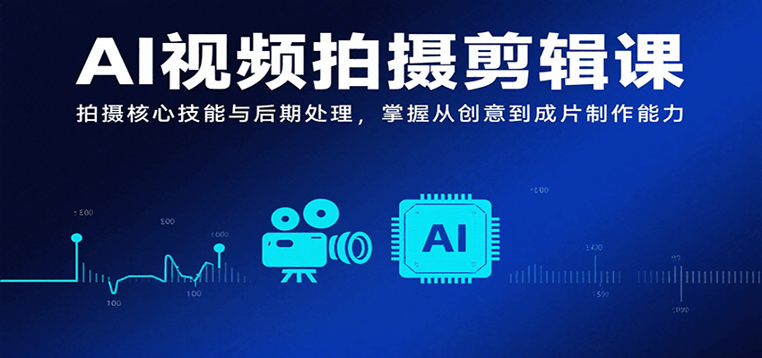 AI视频拍摄剪辑课，拍摄核心技能与后期处理，掌握从创意到成片制作能力-猴哥项目网