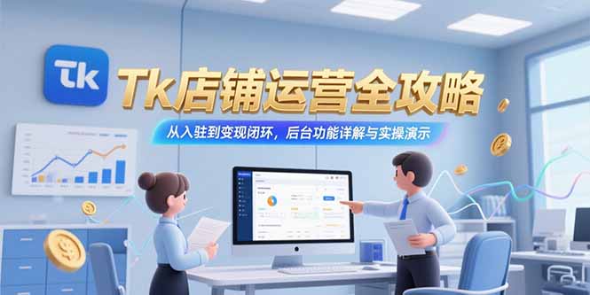 Tk店铺运营全攻略，从入驻到变现闭环，后台功能详解与实操演示-猴哥项目网