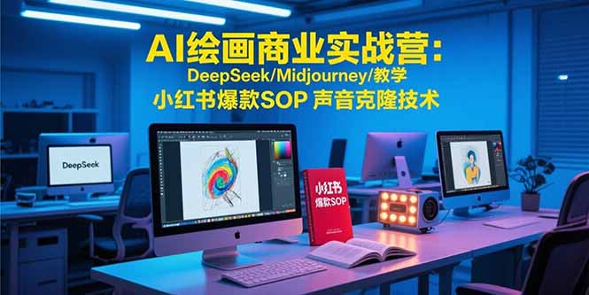 AI绘画商业实战营：DeepSeek/Midjourney/教学 小红书爆款SOP 声音克隆技术-猴哥项目网
