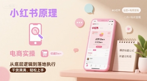 小红书原理以及详细实操流程，小红书电商教程-猴哥项目网