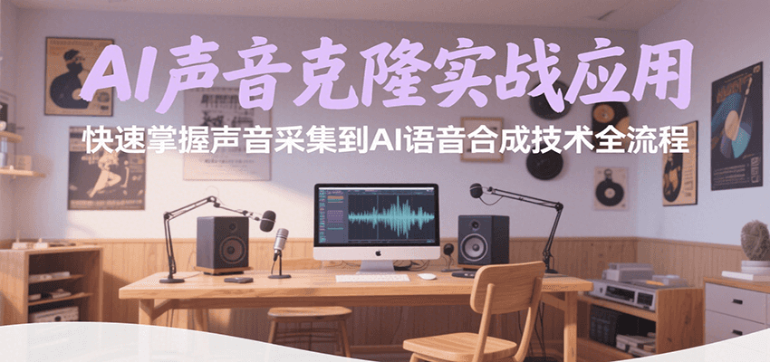AI声音克隆实战应用，快速掌握声音采集到AI语音合成技术全流程-猴哥项目网