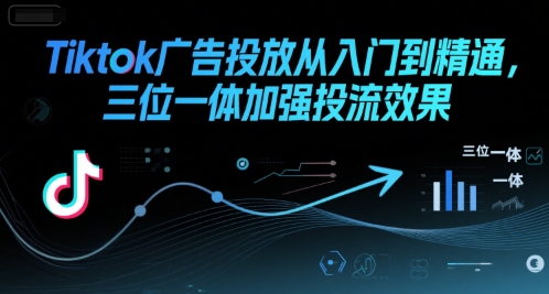 Tiktok广告投放从入门到精通，三位一体加强投流效果-猴哥项目网