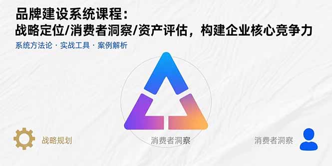 品牌建设系统课程：战略定位/消费者洞察/资产评估，构建企业核心竞争力-猴哥项目网