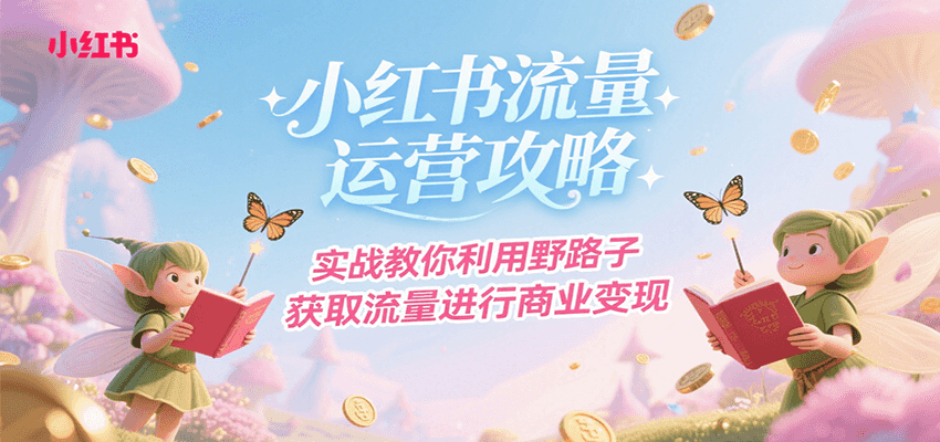 小红书流量运营攻略，实战教你利用野路子获取流量进行商业变现-猴哥项目网